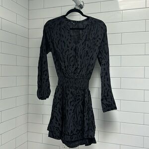Rails XS Black Leopard Print Zana Dress